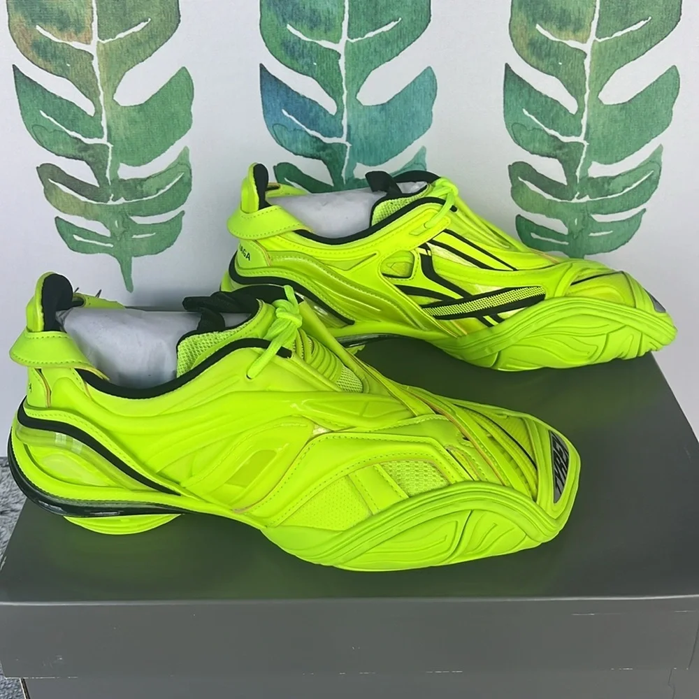 Balenciaga Tyrex Sneakers in Neon Yellow and Black - Picture 7 of 15